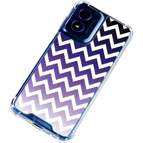 Chevron Purple Ombre Moto G 5G (2024) Clear Case